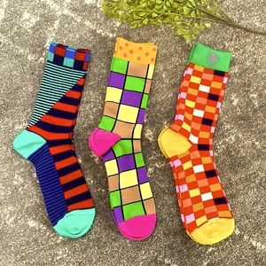 Funky multi-coloured Mens dress Socks